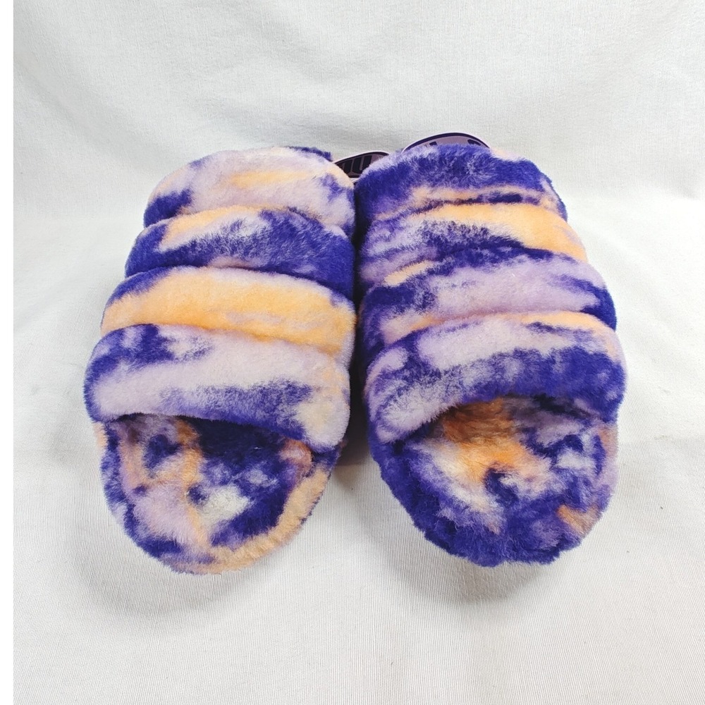 UGG Fluff Yeah Slide Slipper 11 Purple Orange Marble Violet Night Sandals 42 - Picture 7 of 11